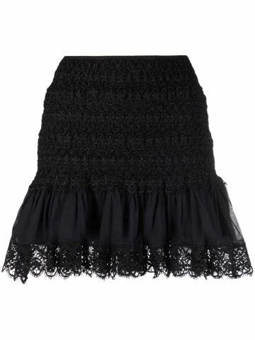 Black Fleur miniskirt
