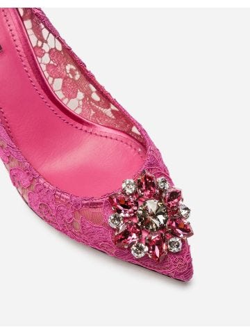 Taormina lace Bellucci pumps with jewel embroidery