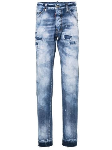 Light Everglades patch-detail jeans