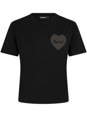 Logo-appliqué cotton T-shirt