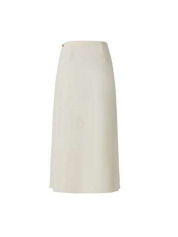 White midi skirt with pleats
