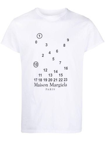 T-shirt con stampa numeri