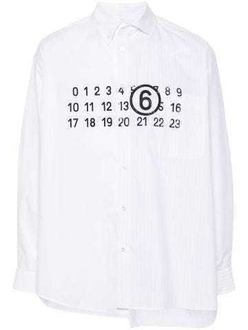 Camicia asimmetrica con logo