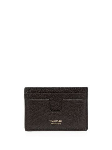 Two-tone leather cardholder