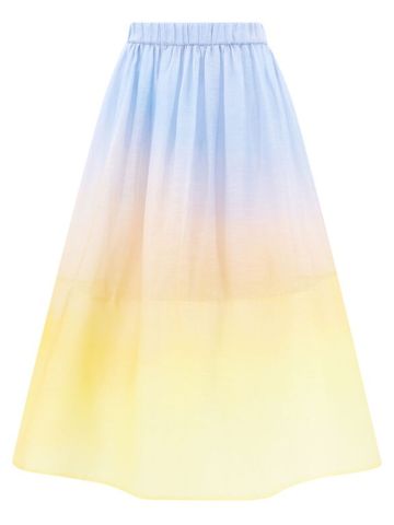 Midi skirt with gradient effect