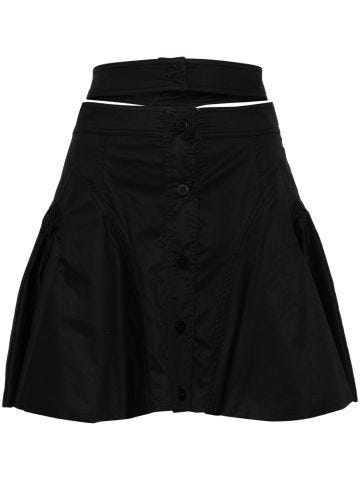 Miniskirt with double waist