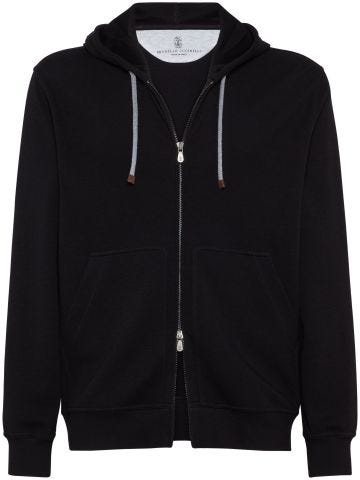 Black zippered sweatshirt