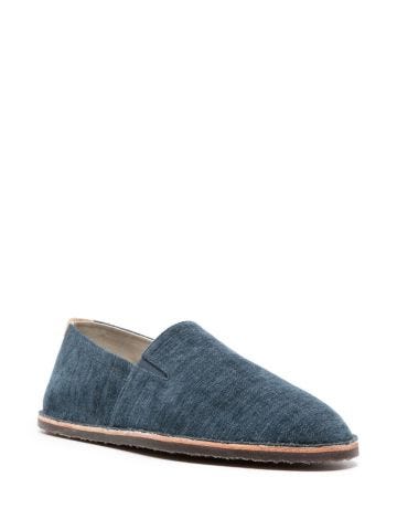 Slip-on twill loafers