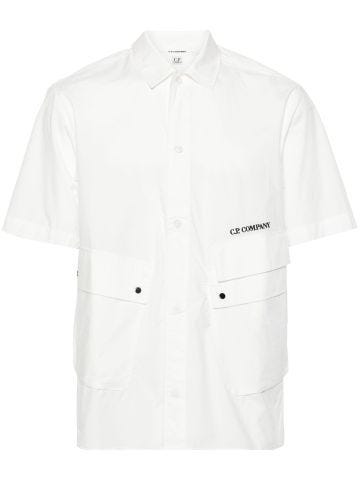 Multi-pocket cotton shirt