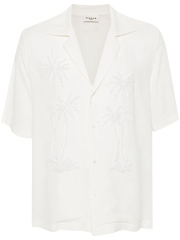 Camicia bianca con decorazione palme