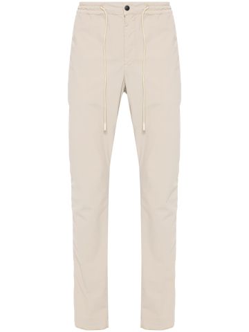 Drawstring-waist tapered trousers