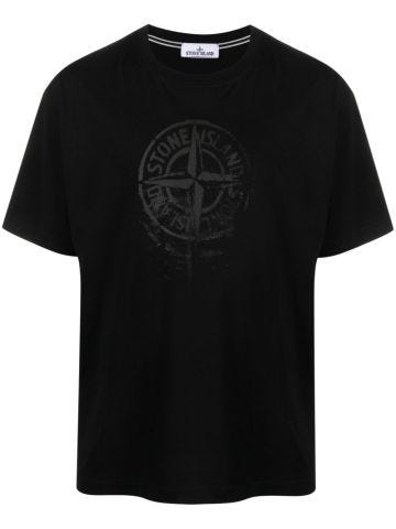 Compass-print cotton T-shirt
