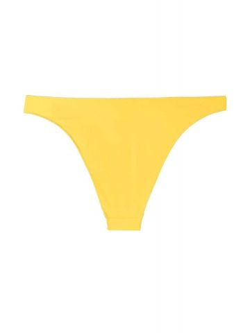 Slip Bikini giallo con cuciture tono su tono